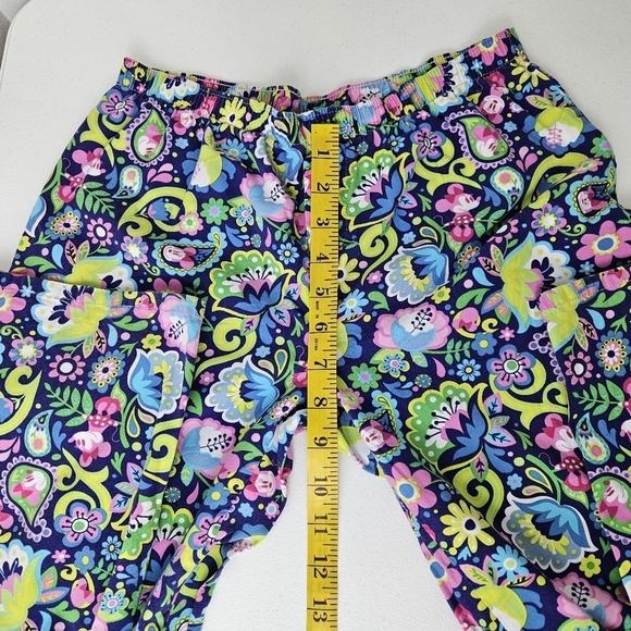 Disney Parks Minnie Mouse Floral Paisley Bright Colorful Cotton Pajama Pant S - Picture 7 of 9